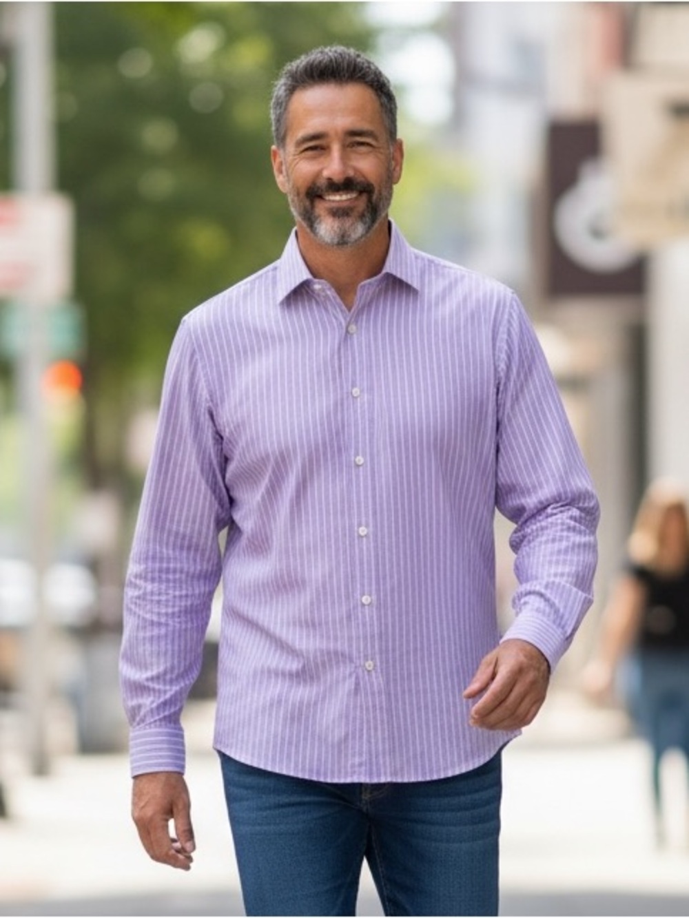WILKE RODRIGUEZ Men’s 19 Light Purple Dress Shirt